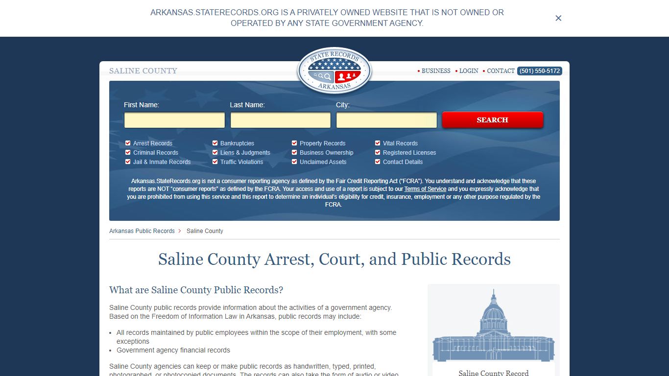 Saline Arkansas State Records | StateRecords.org